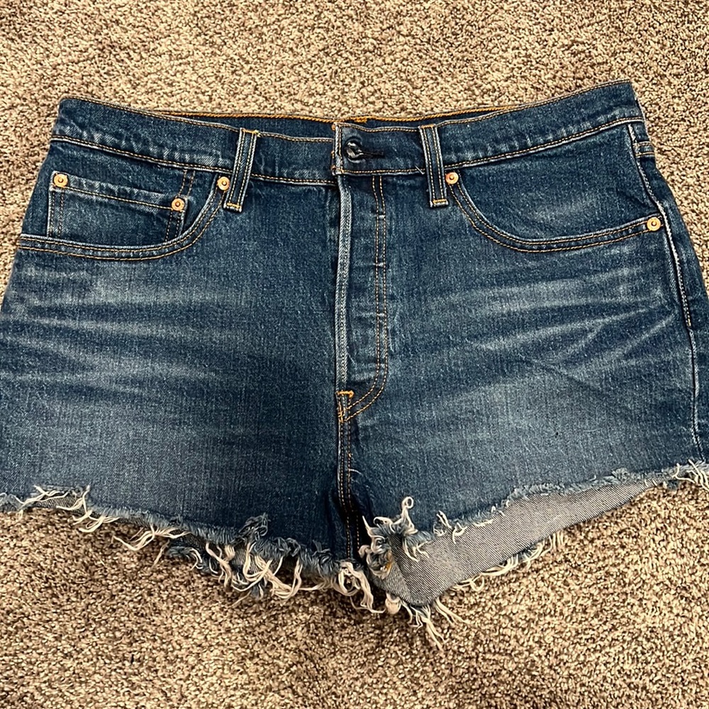 Levi’s 501 blue denim shorts never worn